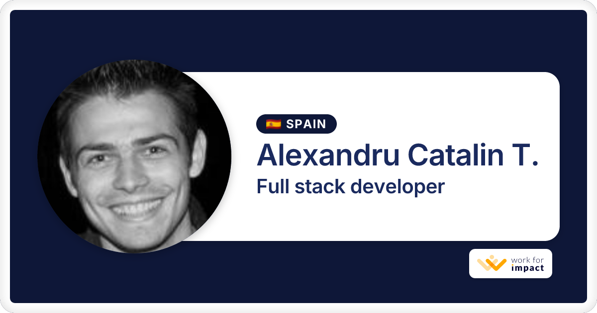Alexandru Catalin T. is a talented Full stack developer contractor at ...