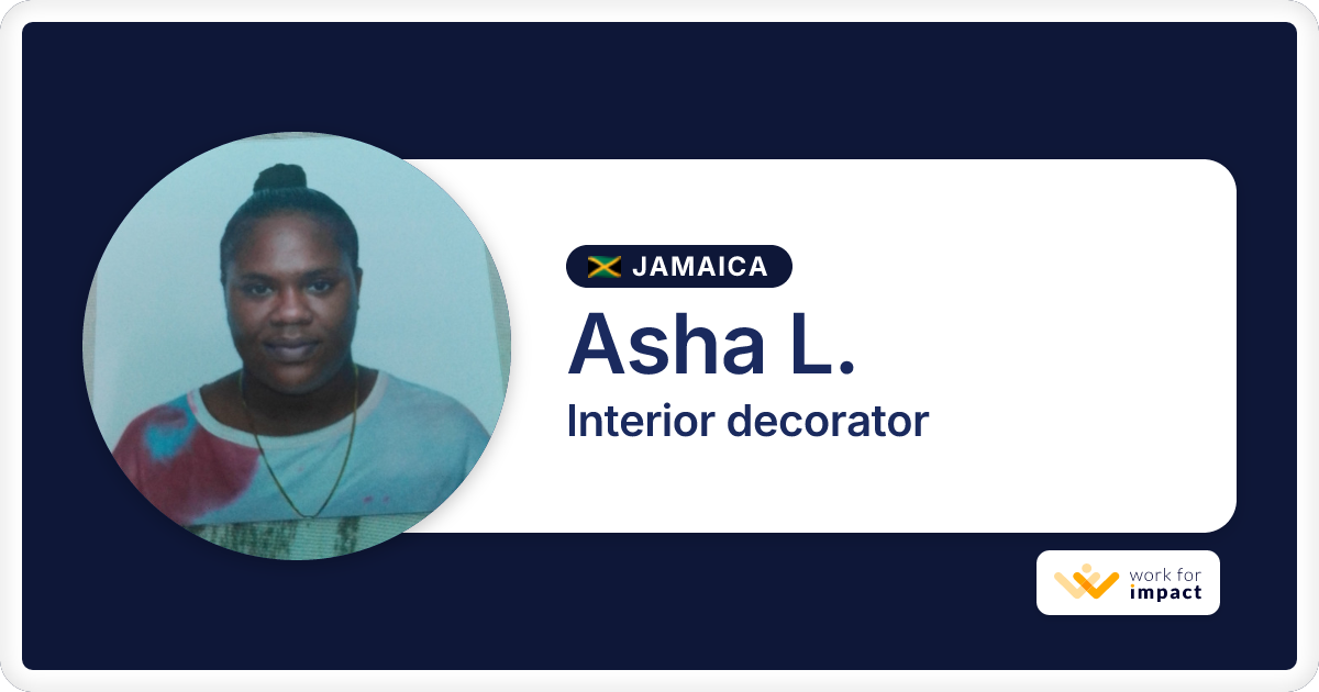 Asha L. is a talented Interior decorator contractor at Work for Impact