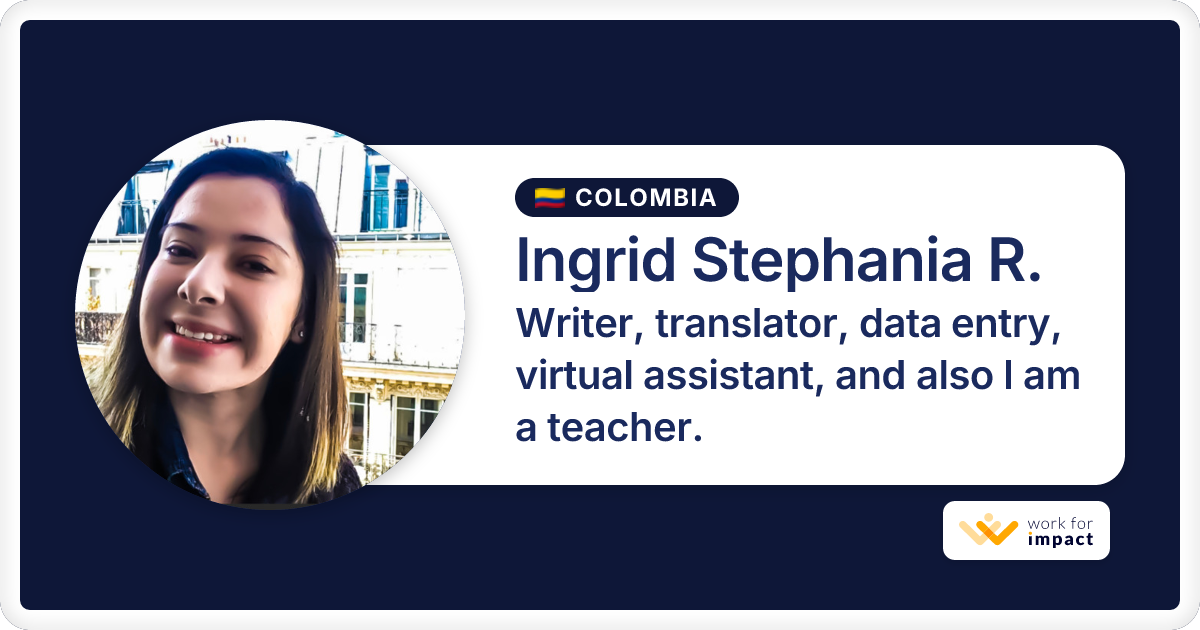 Ingrid Stephania R. is a talented Writer, translator, data entry ...