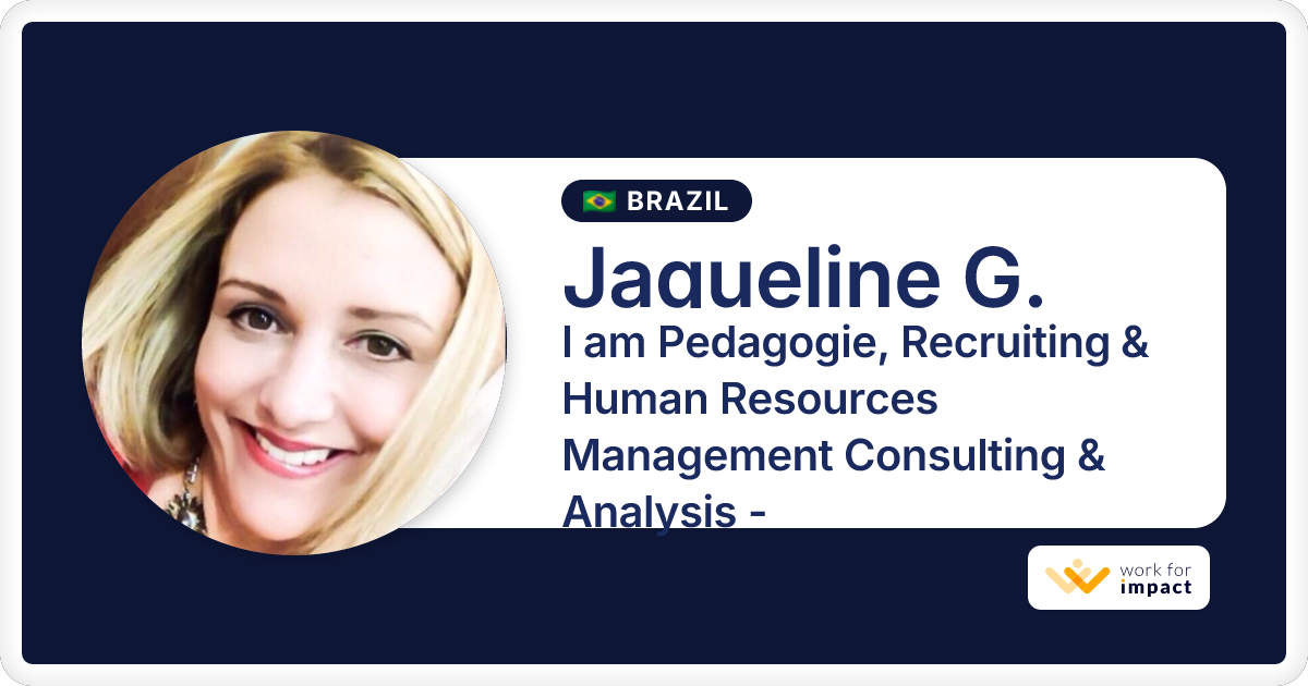 Jaqueline G. is a talented I am Pedagogie, Recruiting & Human Resources ...
