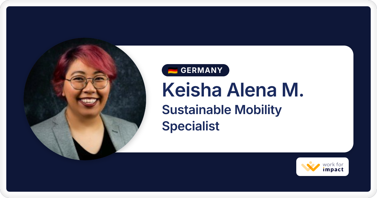 Keisha Alena M. is a talented Sustainable Mobility Specialist ...