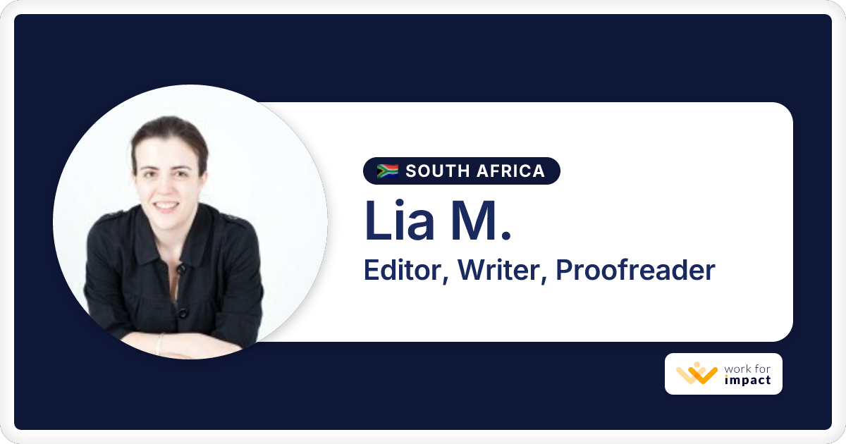 Lia M. is a talented Editor, Writer, Proofreader contractor at Work for ...