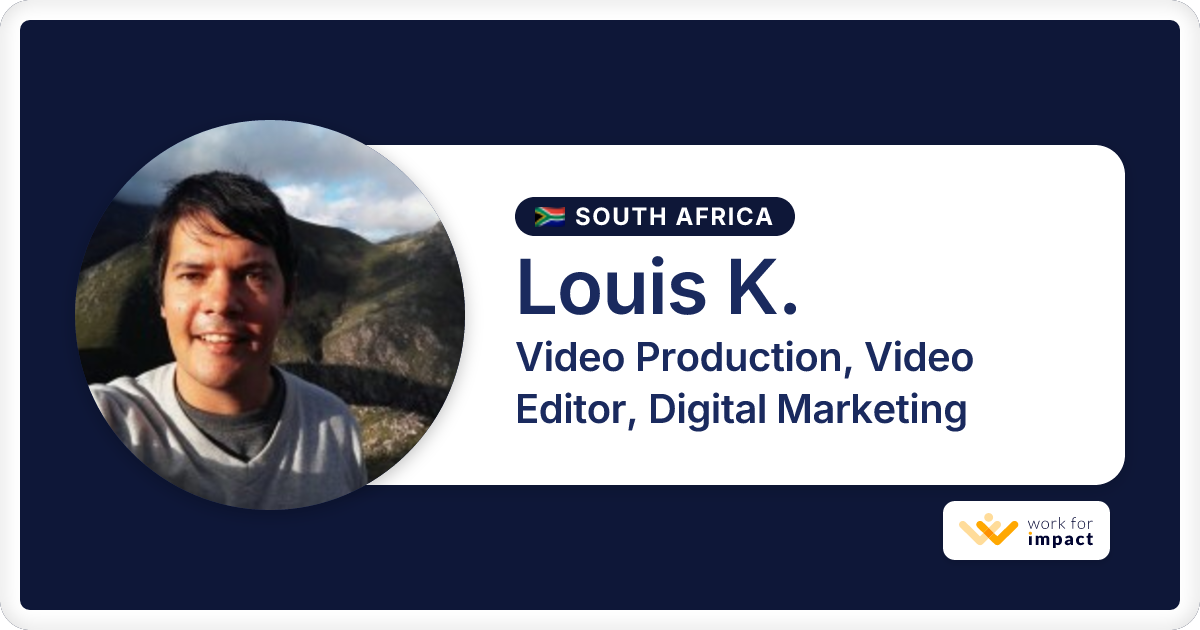 Louis K. is a talented Video Production, Video Editor, Digital ...