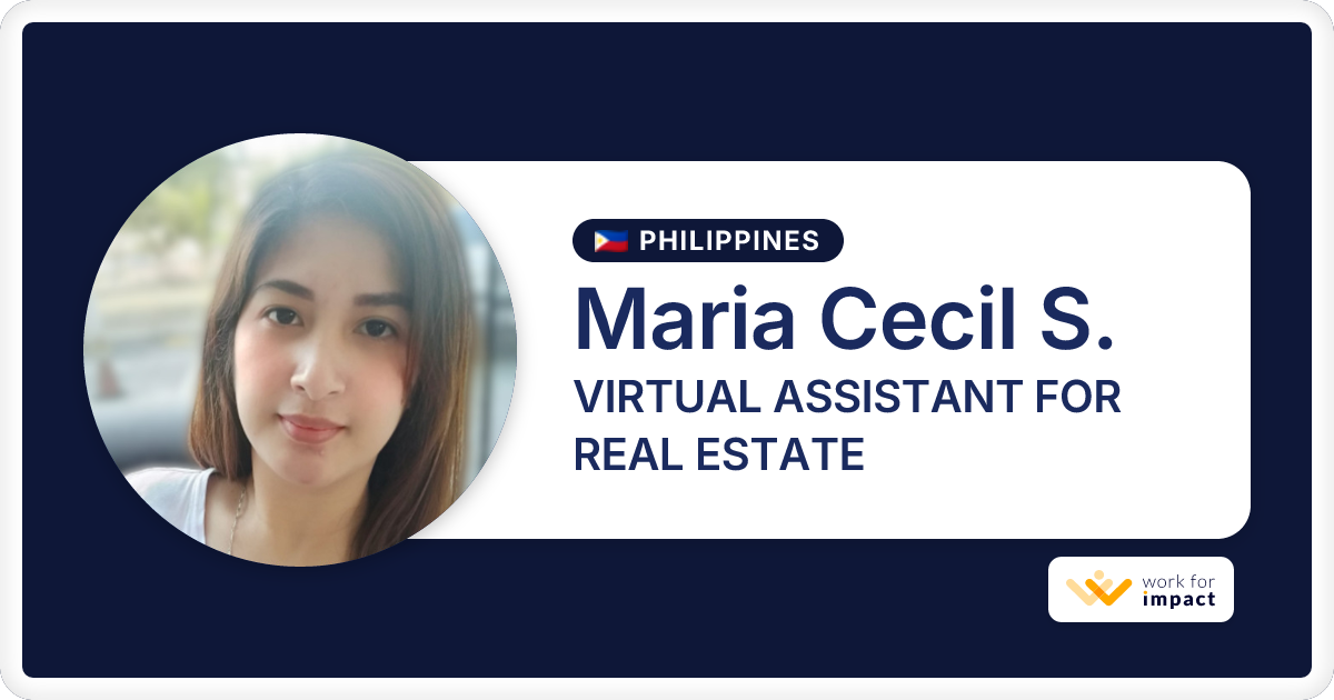Maria Cecil S. A. is a talented VIRTUAL ASSISTANT FOR REAL ESTATE ...