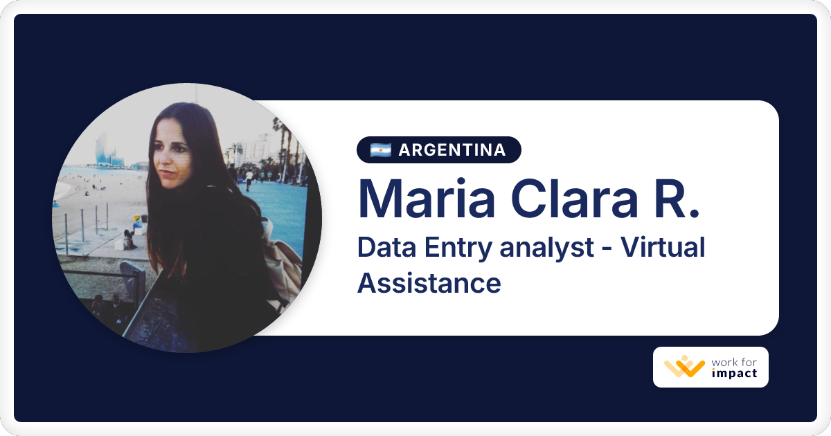 Maria Clara R. is a talented Data Entry analyst - Virtual Assistance ...