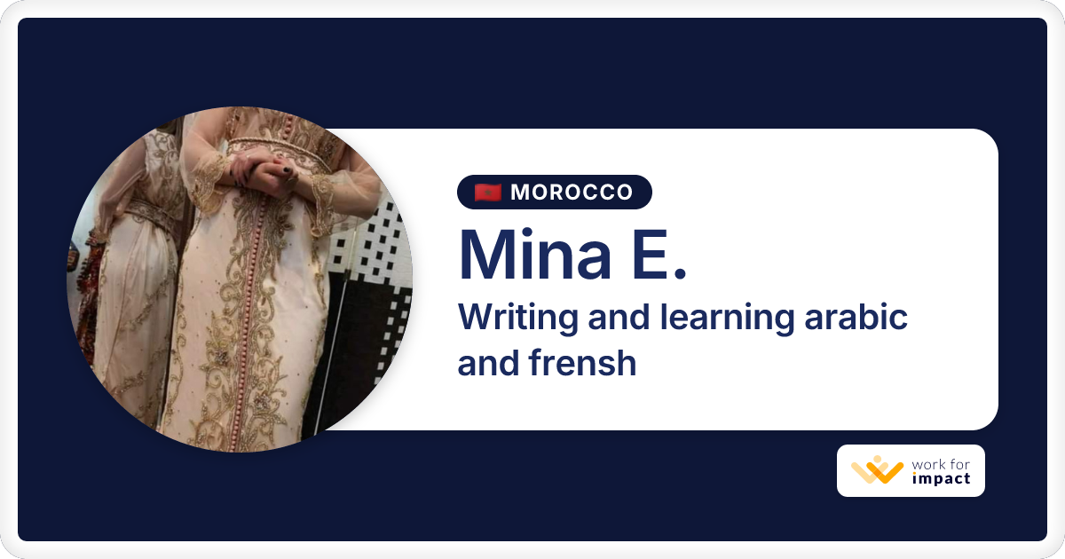 Mina E. Q. is a talented Writing and learning arabic and frensh ...