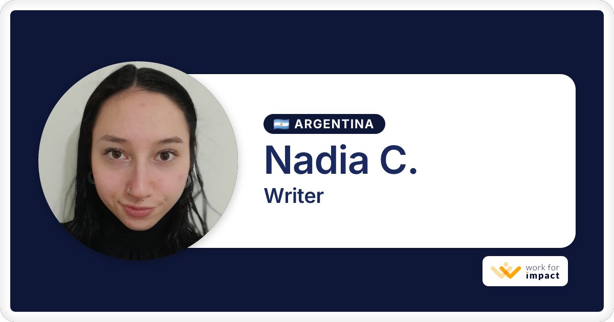 Nadia C. is a talented Writer contractor at Work for Impact