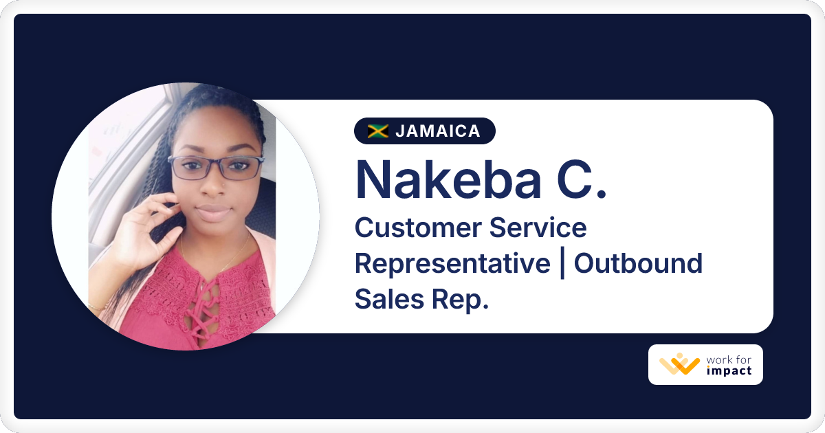 Nakeba C. is a talented Customer Service Representative | Outbound ...