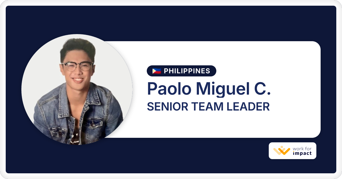 Paolo Miguel C. is a talented SENIOR TEAM LEADER contractor at Work for ...