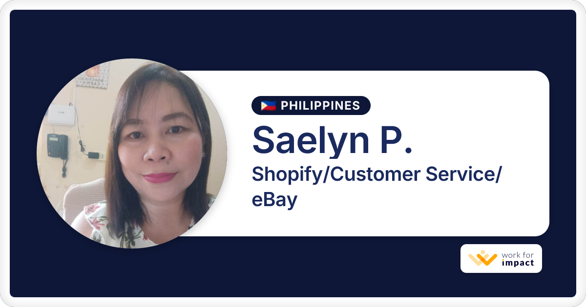 Saelyn P. is a talented Shopify/Customer Service/eBay contractor at ...