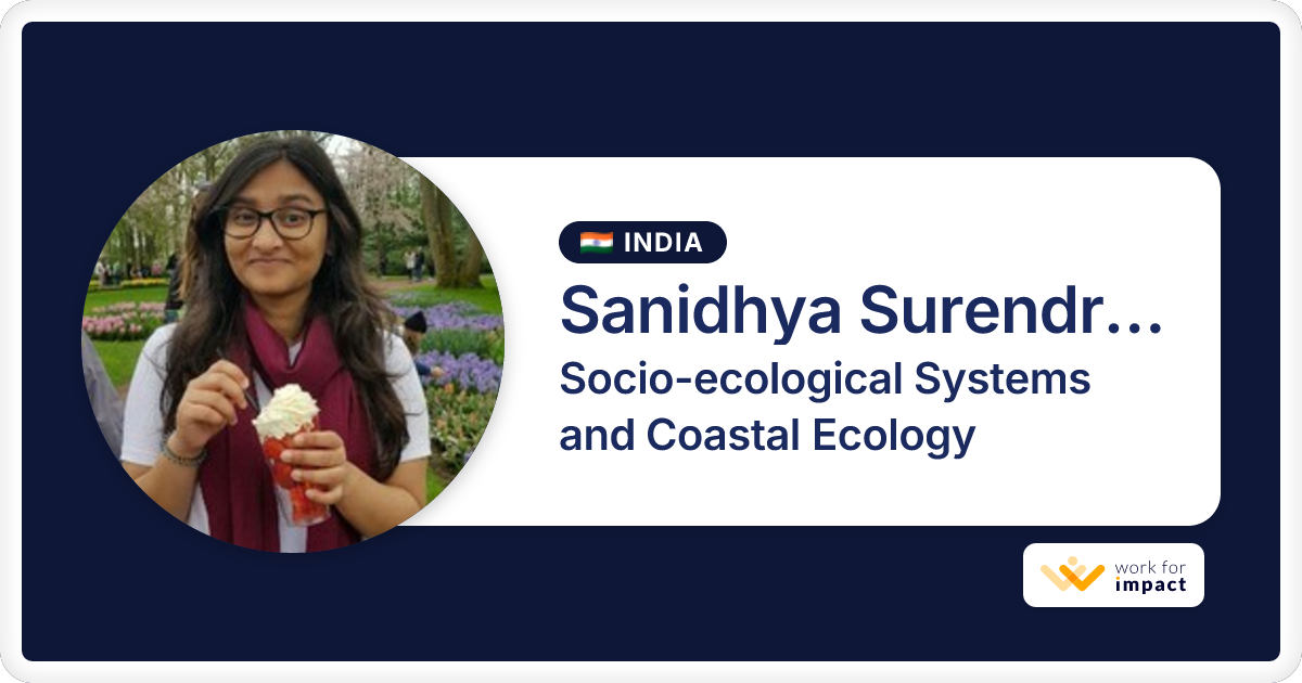 Sanidhya Surendra B. is a talented Socio-ecological Systems and Coastal ...